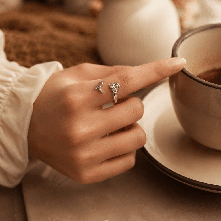Bague en argent petite sirène boutique sirène