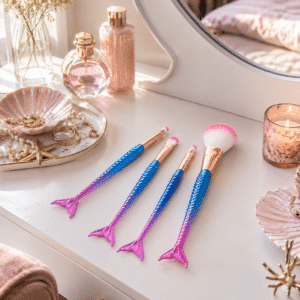 Pinceau de maquillage sirène (lot de 4)