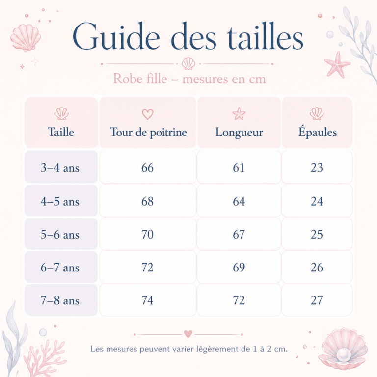 Robe fille motif sirène