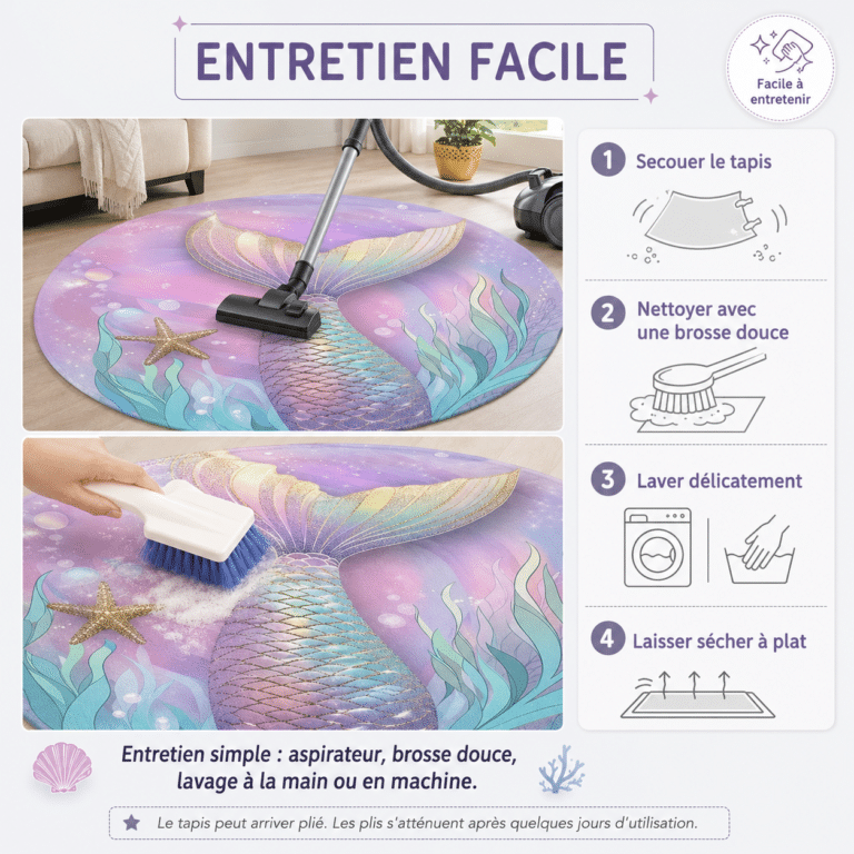 Tapis rond queue de sirène (1)