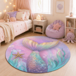 Tapis rond queue de sirène