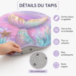 Tapis rond queue de sirène (2)