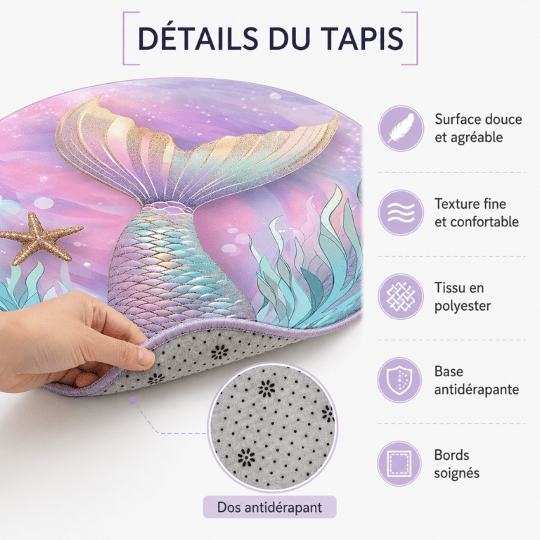 Tapis rond queue de sirène (2)