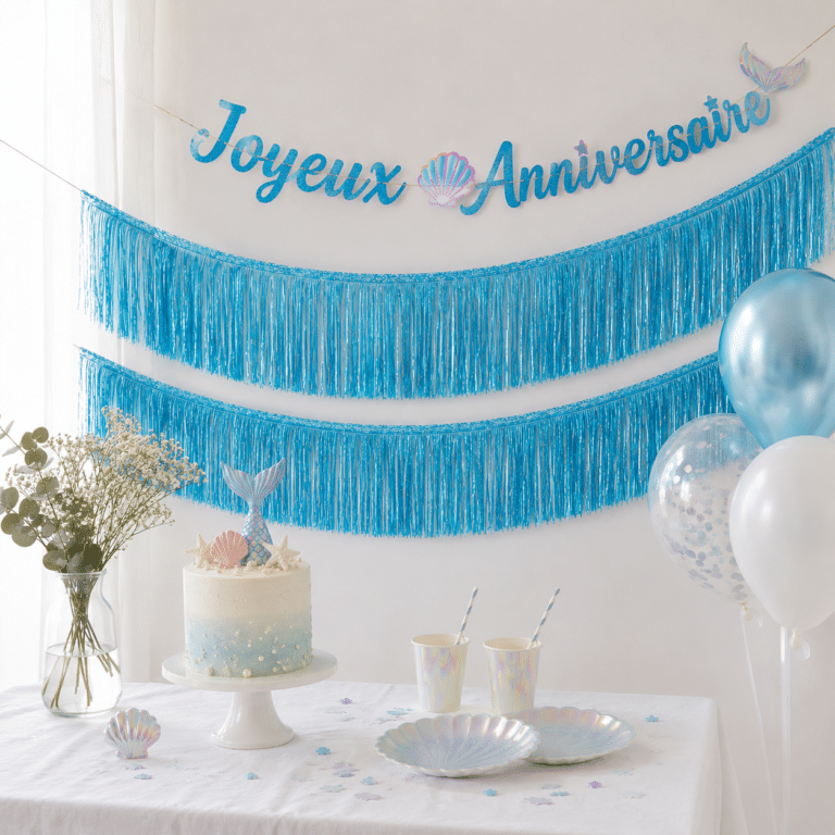Guirlande franges anniversaire sirène (1)