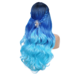 Perruque sirène bleue femme 2