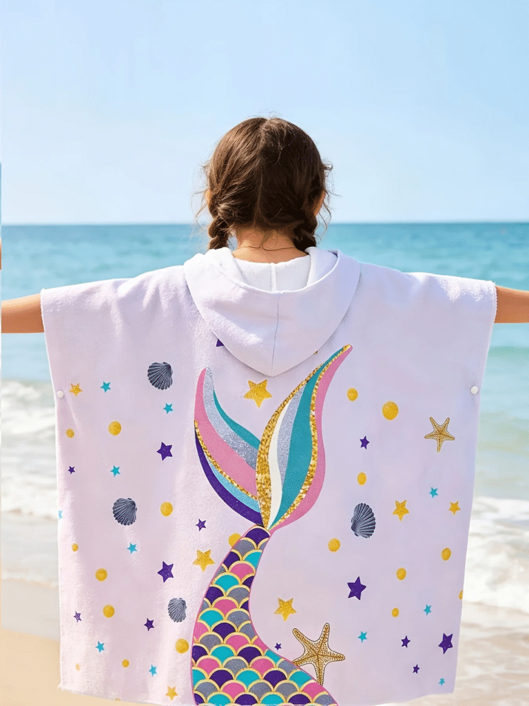 Poncho de bain sirène (2)