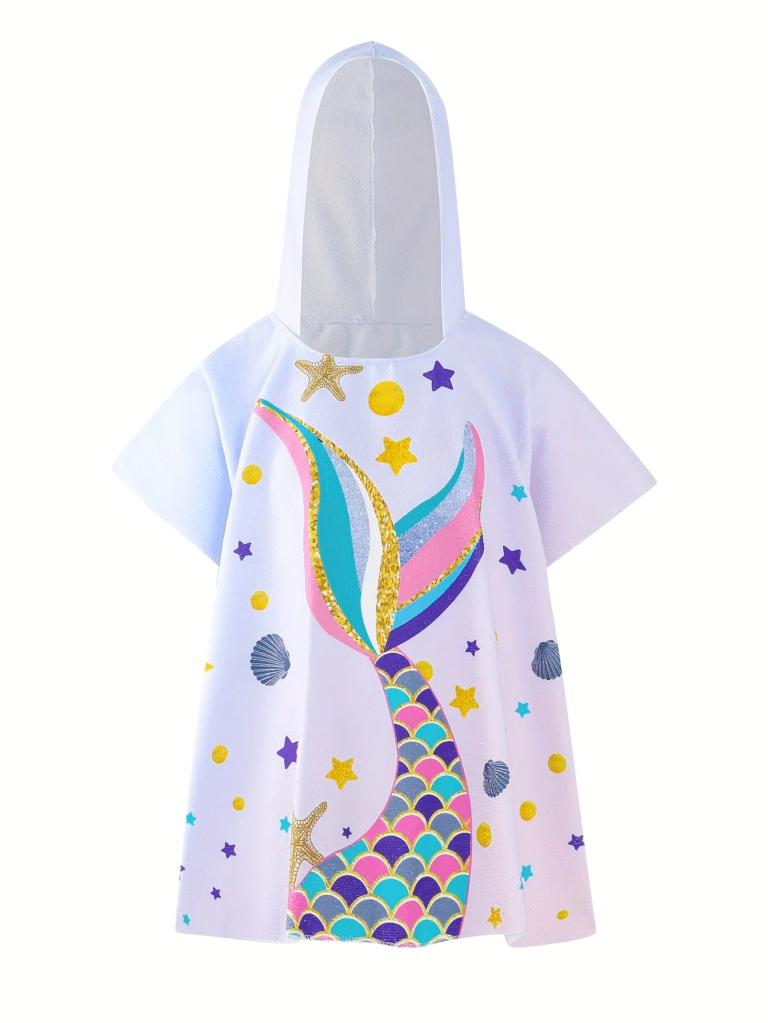 Poncho de bain sirène (3)