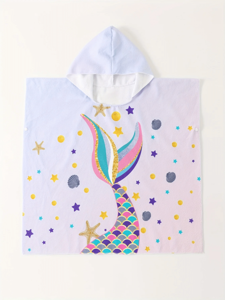 Poncho de bain sirène (4)