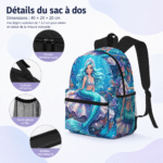 Sac à dos imprimé sirène (1)