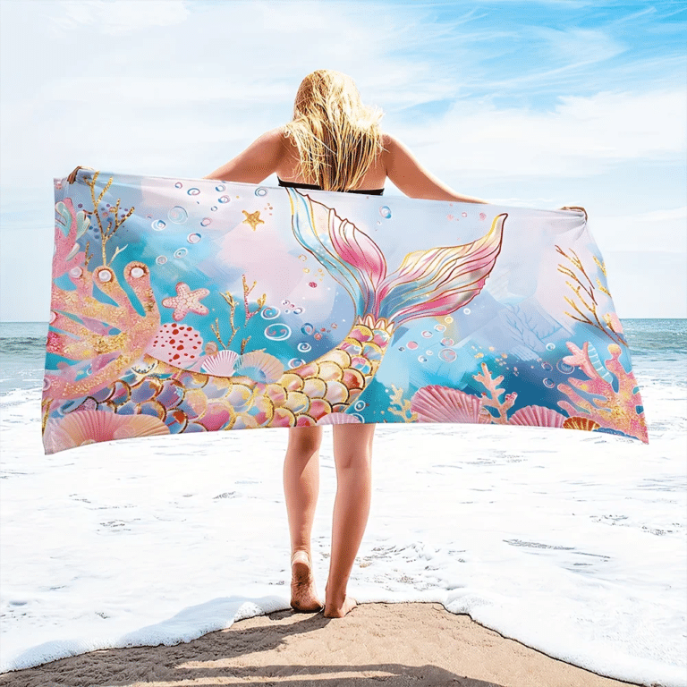 Serviette de plage sirène (8)