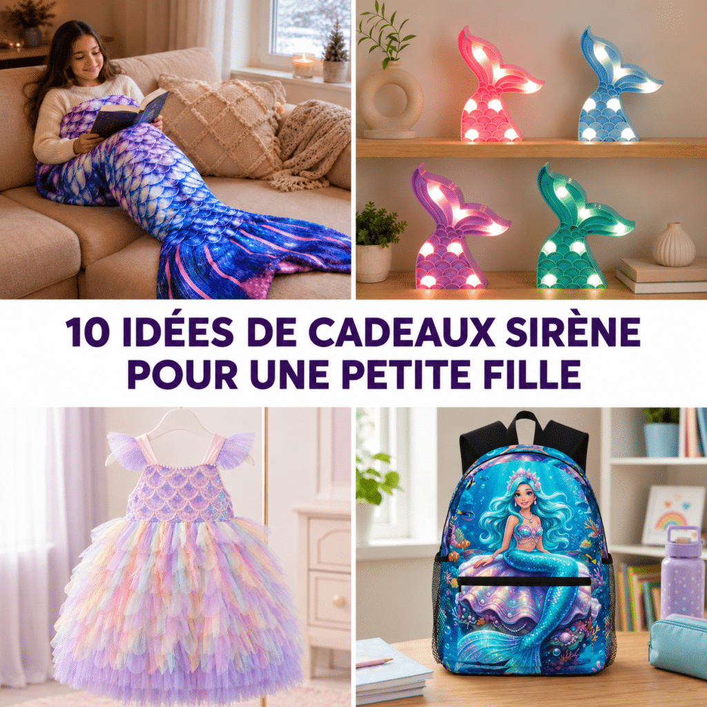 10 idées de cadeaux sirène pour une petite fille fan de sirène