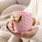 mug queue de sirène rose en céramique
