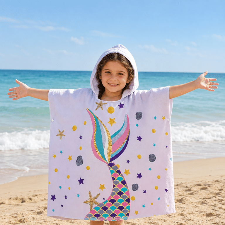 poncho sirène enfant